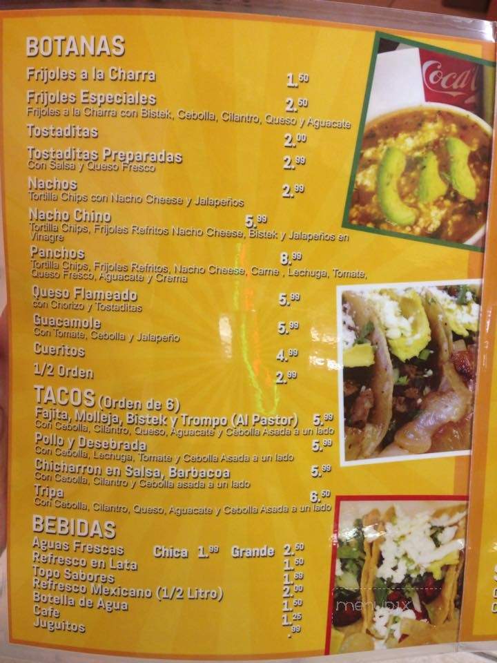 Taco Chino - Brownsville, TX menu_pic