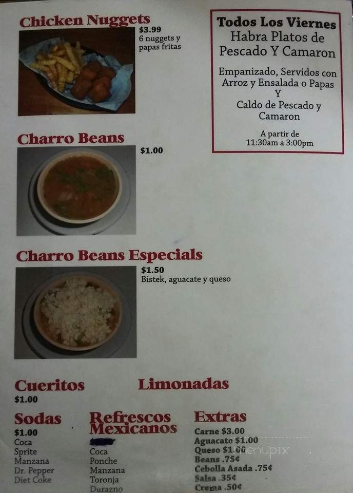 Taqueria Cortez - Los Fresnos, TX menu_pic