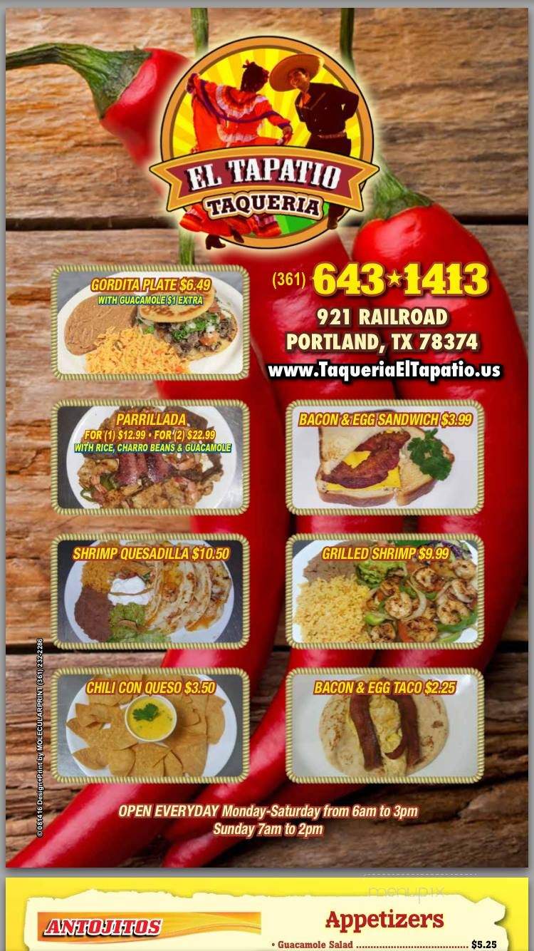 Taqueria El Mexicano - Portland, TX menu_pic
