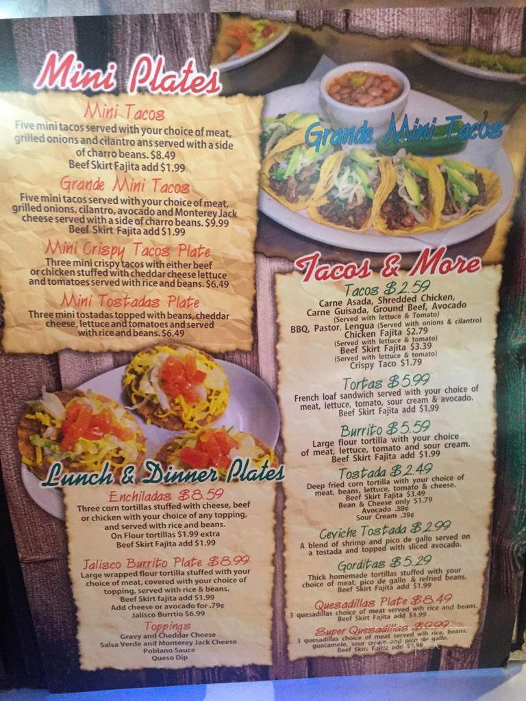 Taqueria Jalisco - Corpus Christi, TX menu_pic