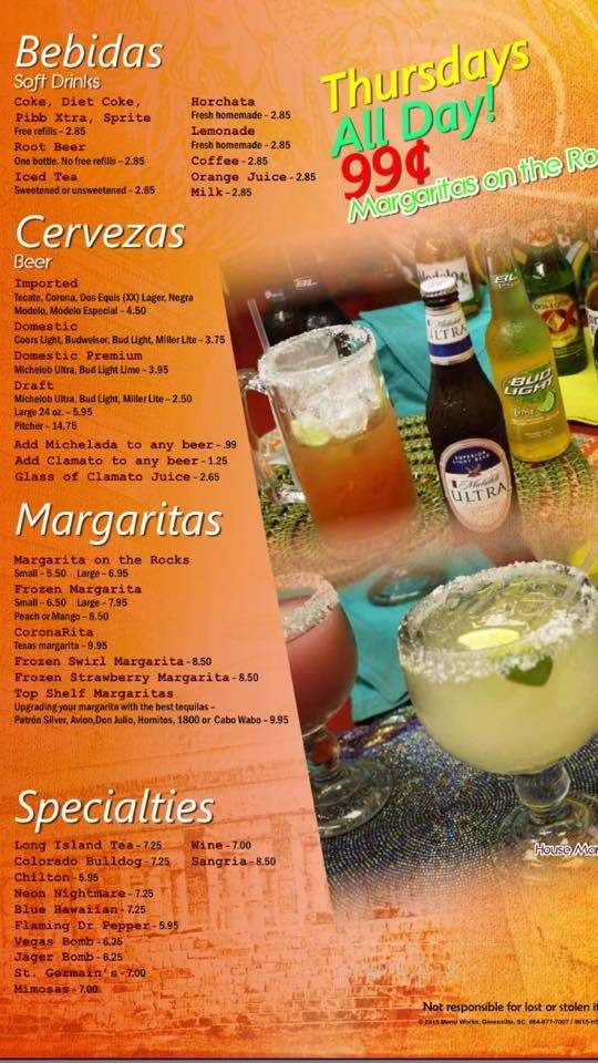 Tequila Tony's Mexican Restaurant - Odessa, TX menu_pic