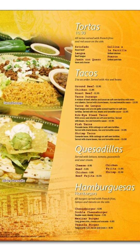 Tequila Tony's Mexican Restaurant - Odessa, TX menu_pic
