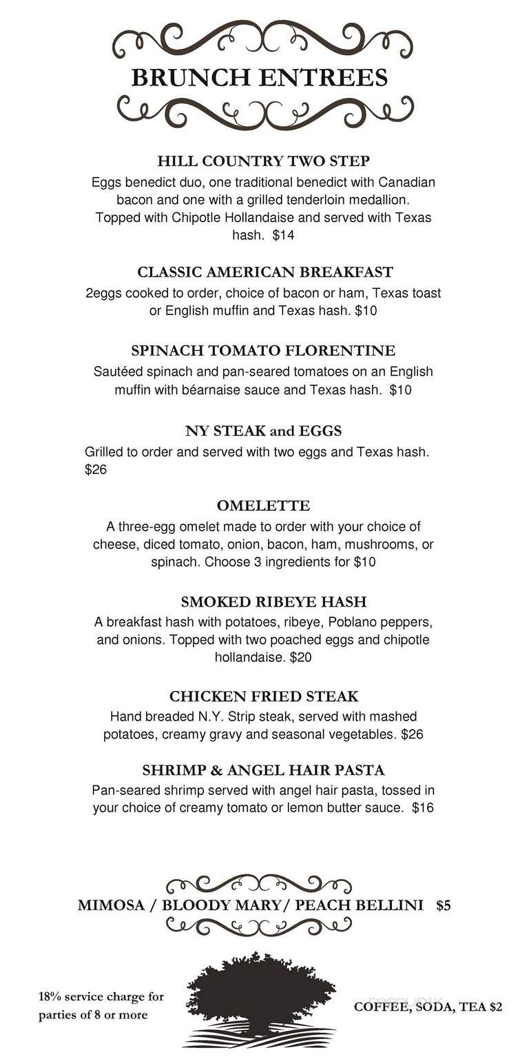 Oak Valley Vineyards - San Antonio, TX menu_pic