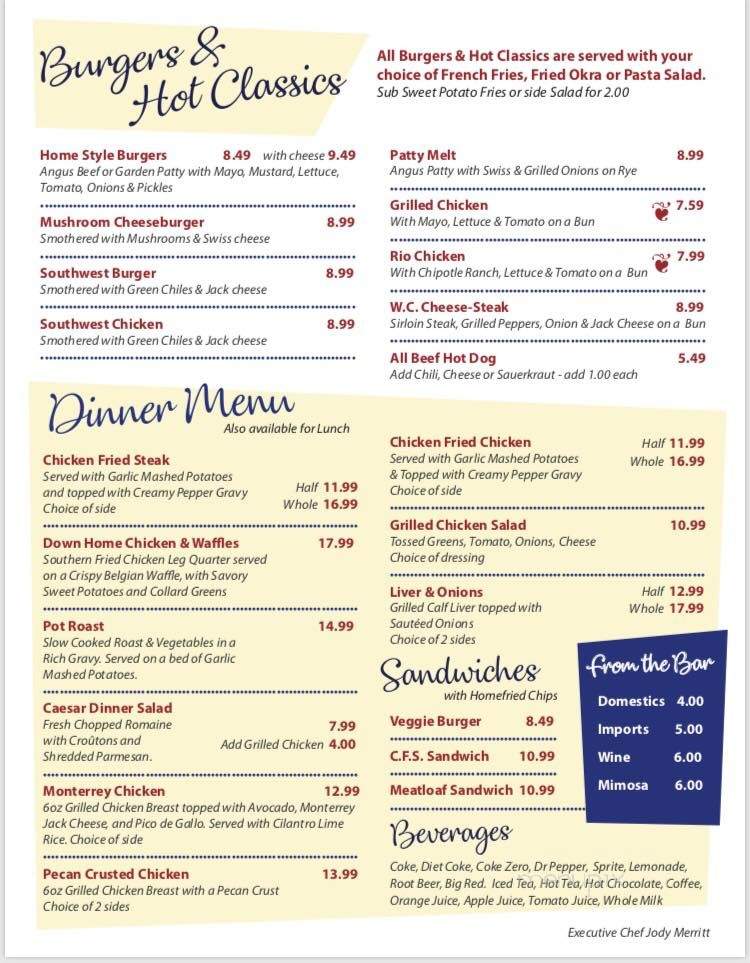 Wimberley Cafe - Wimberley, TX menu_pic