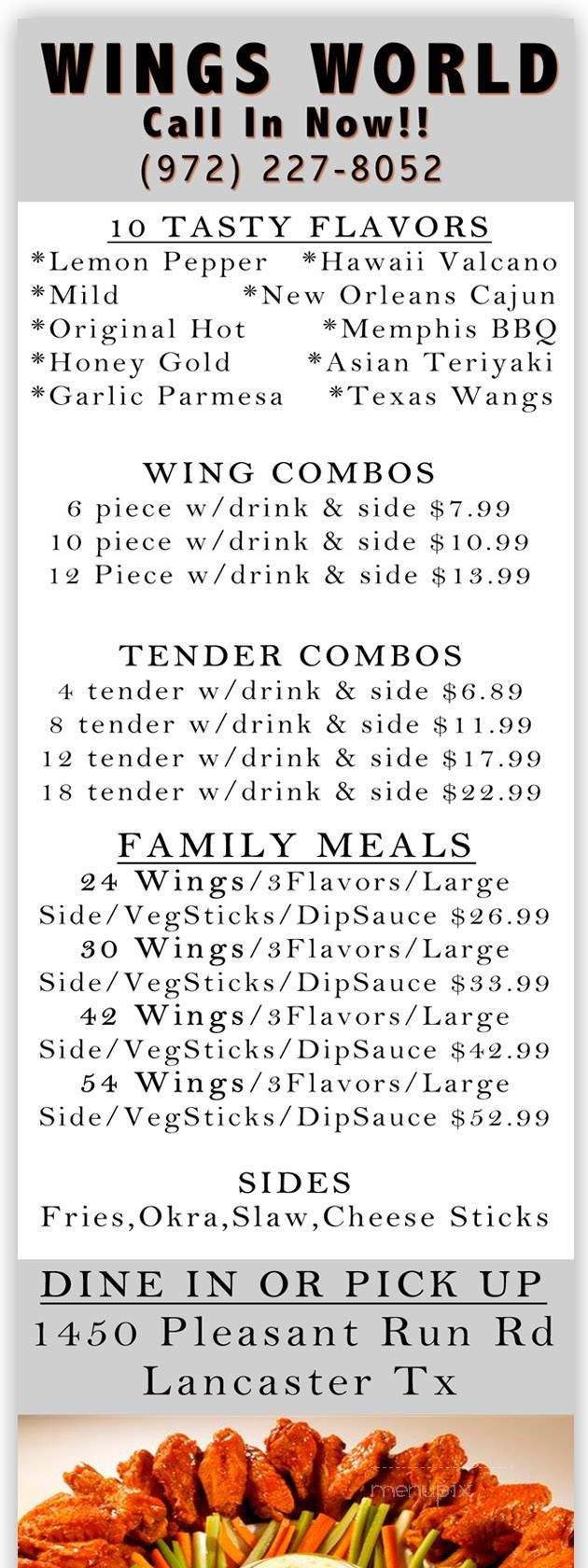 Wings World - Lancaster, TX menu_pic