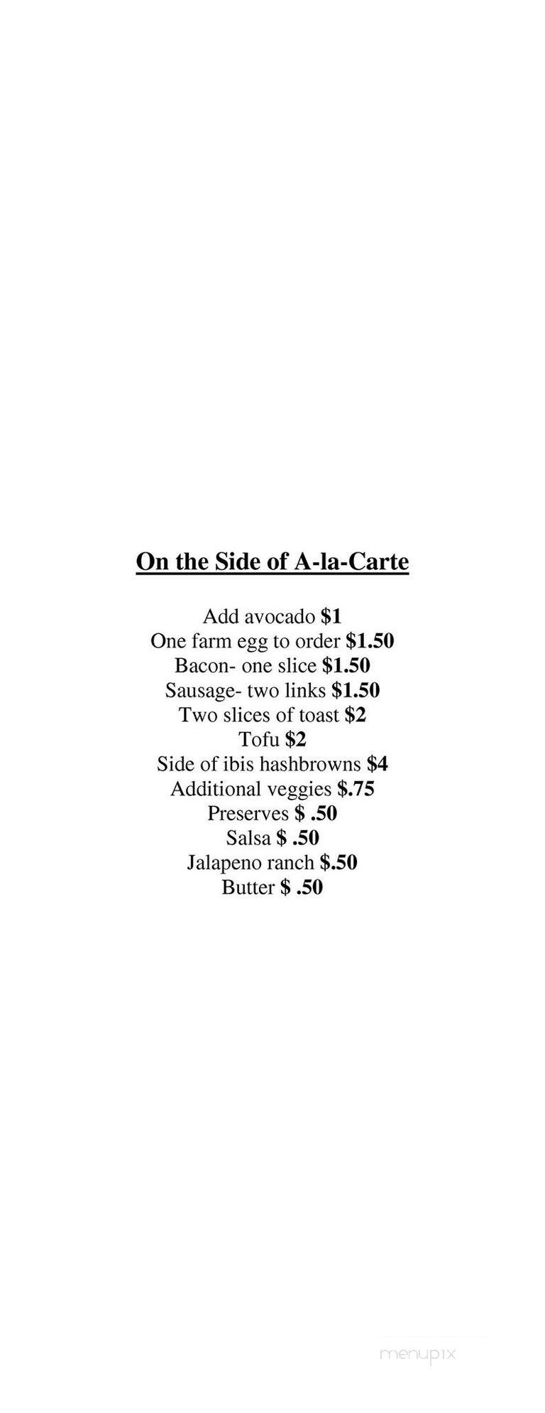 Caffe Ibis - Logan, UT menu_pic