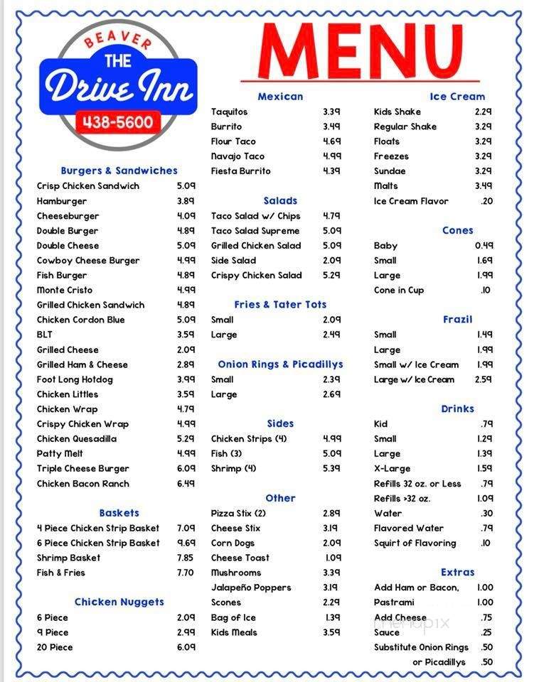 Mels Drive Inn - Beaver, UT menu_pic
