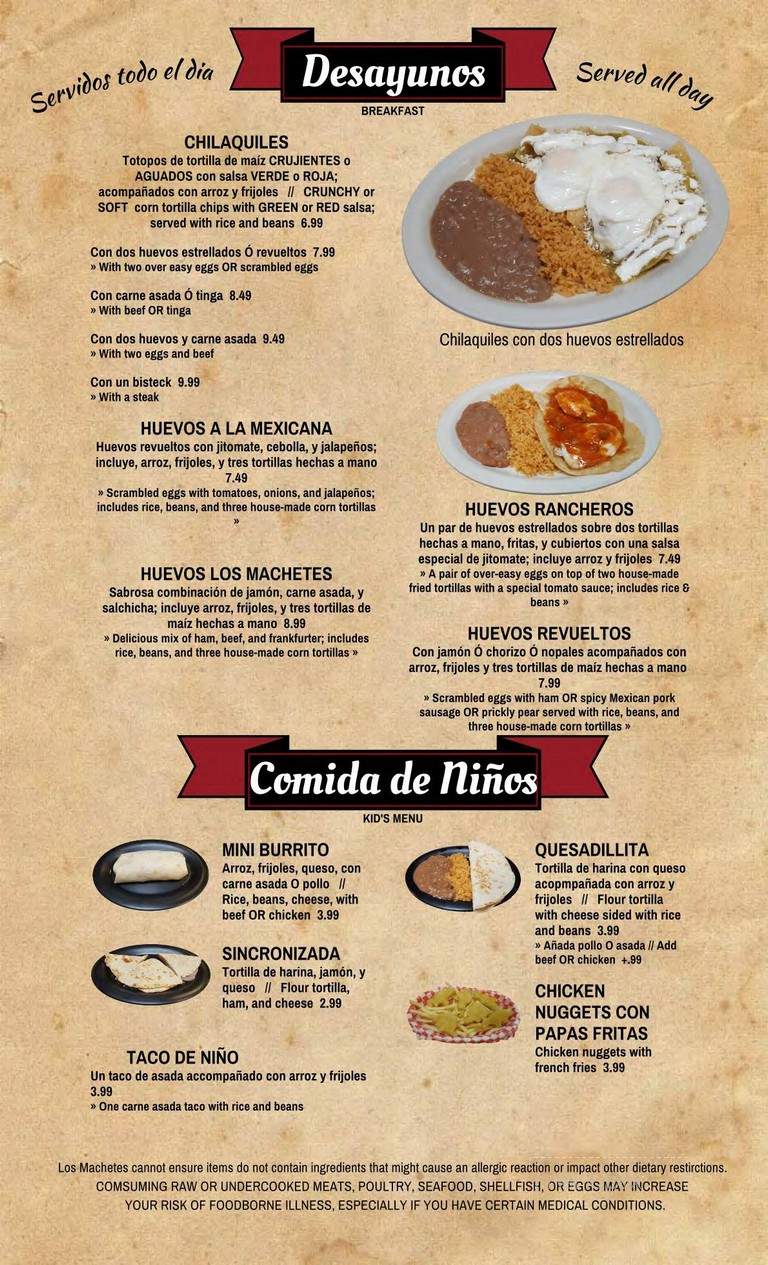 Los Machetes - Salt Lake City, UT menu_pic