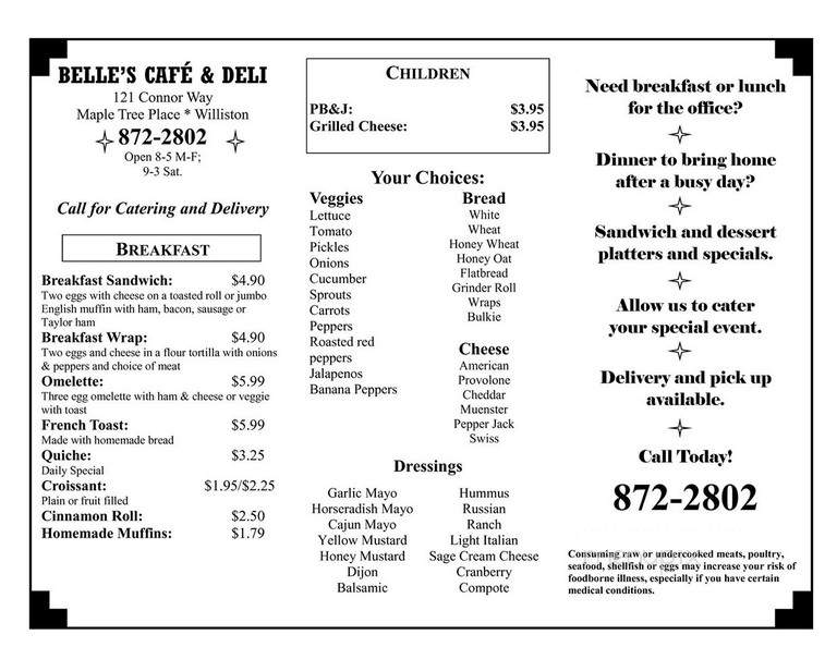 Belle's Cafe - Williston, VT