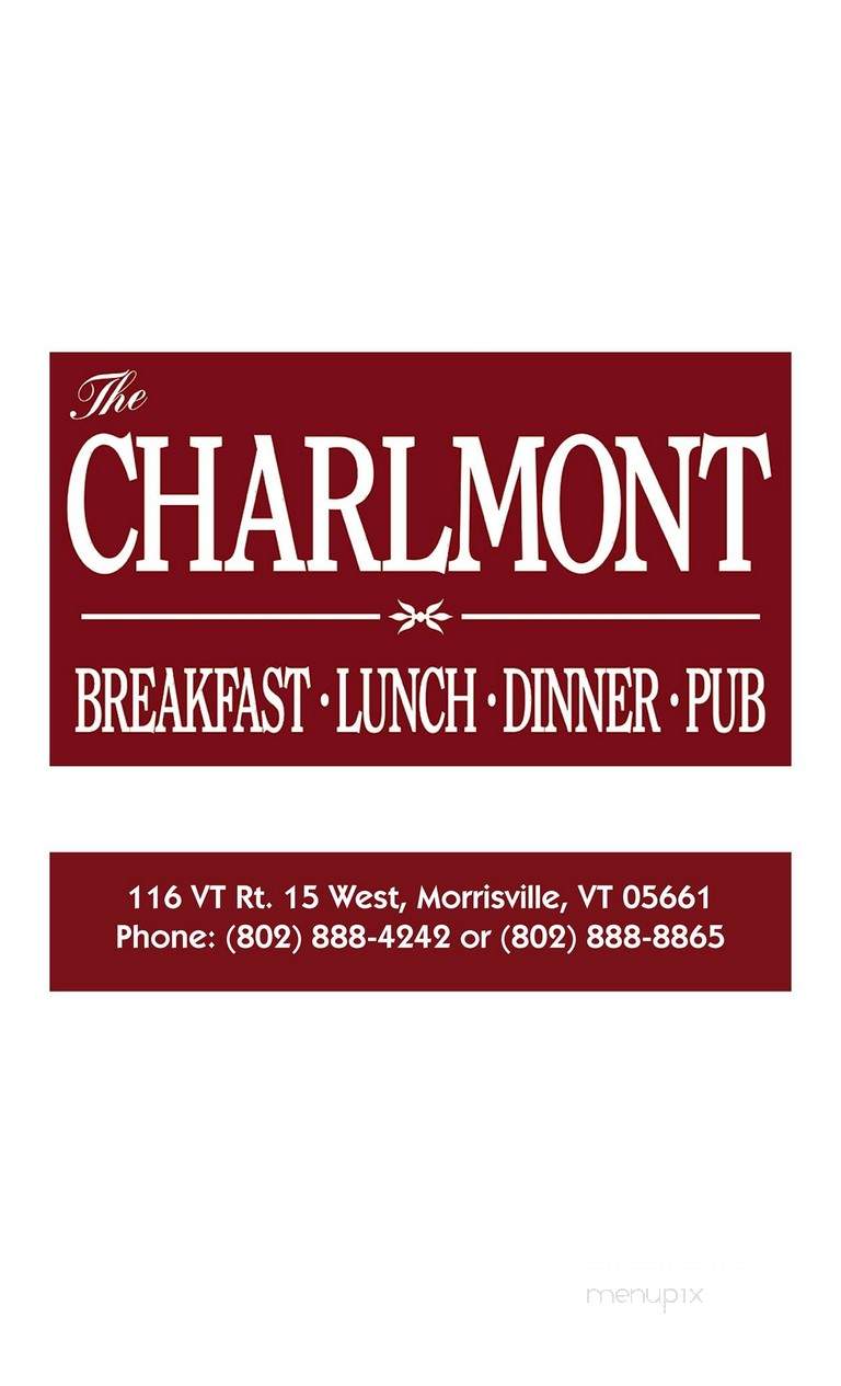 The Charlmont Restaurant - Morrisville, VT