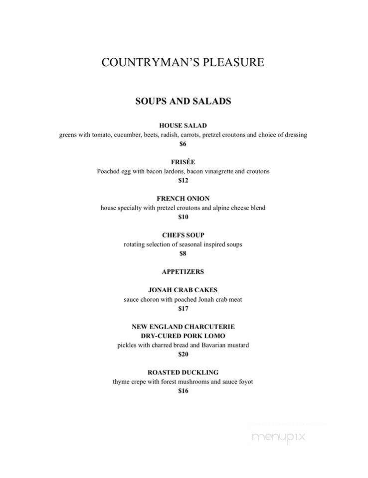 Country Man's Pleasure & Gift - Rutland, VT menu_pic