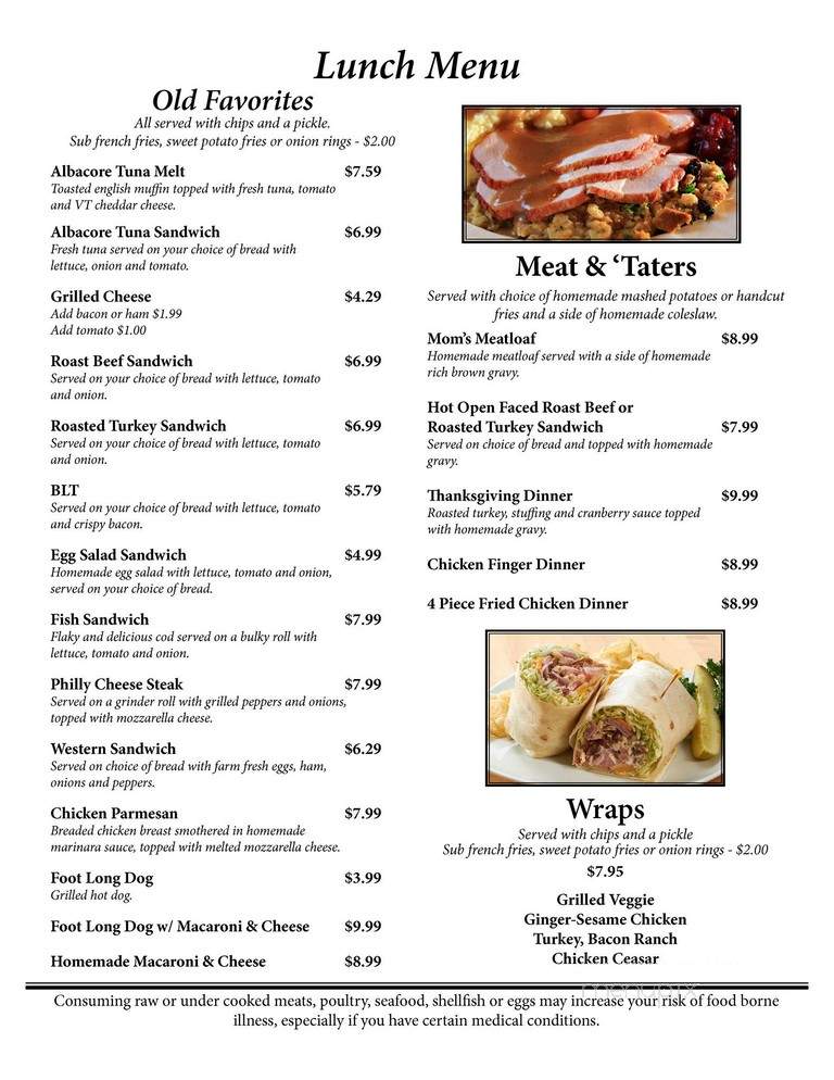 Putney Diner - Putney, VT menu_pic