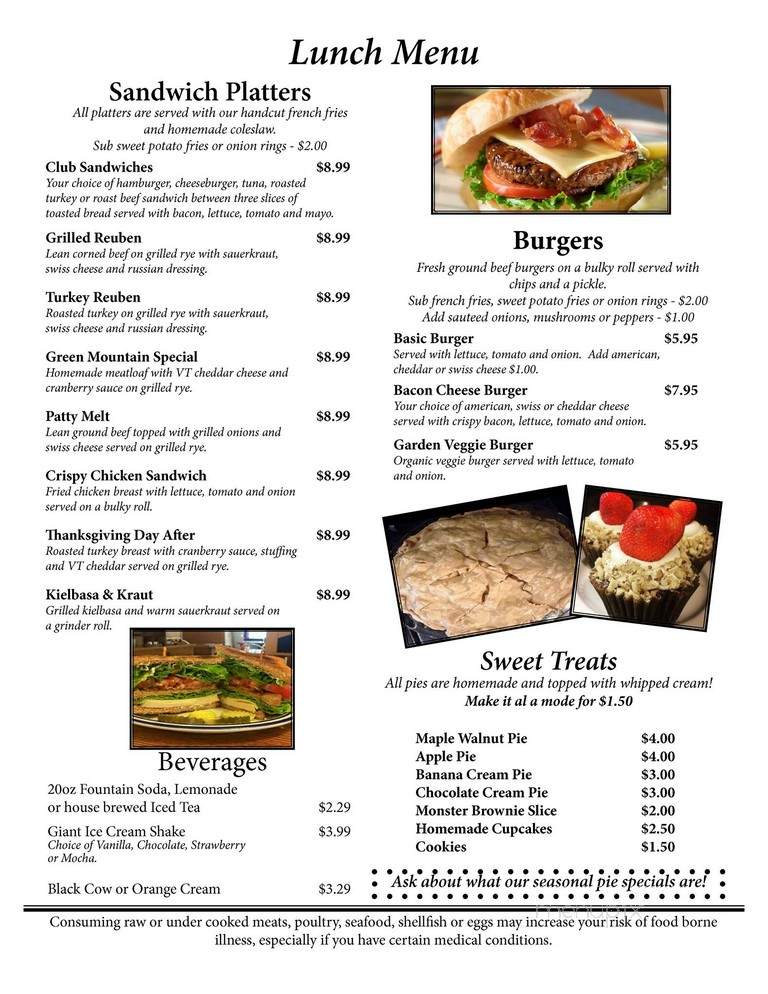 Putney Diner - Putney, VT menu_pic