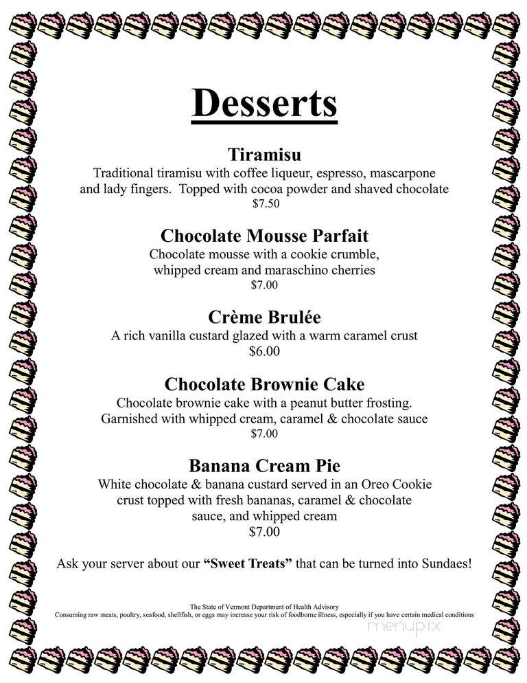 Storm Cafe - Middlebury, VT menu_pic
