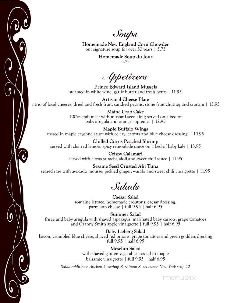 Whip Bar & Grill - Stowe, VT menu_pic