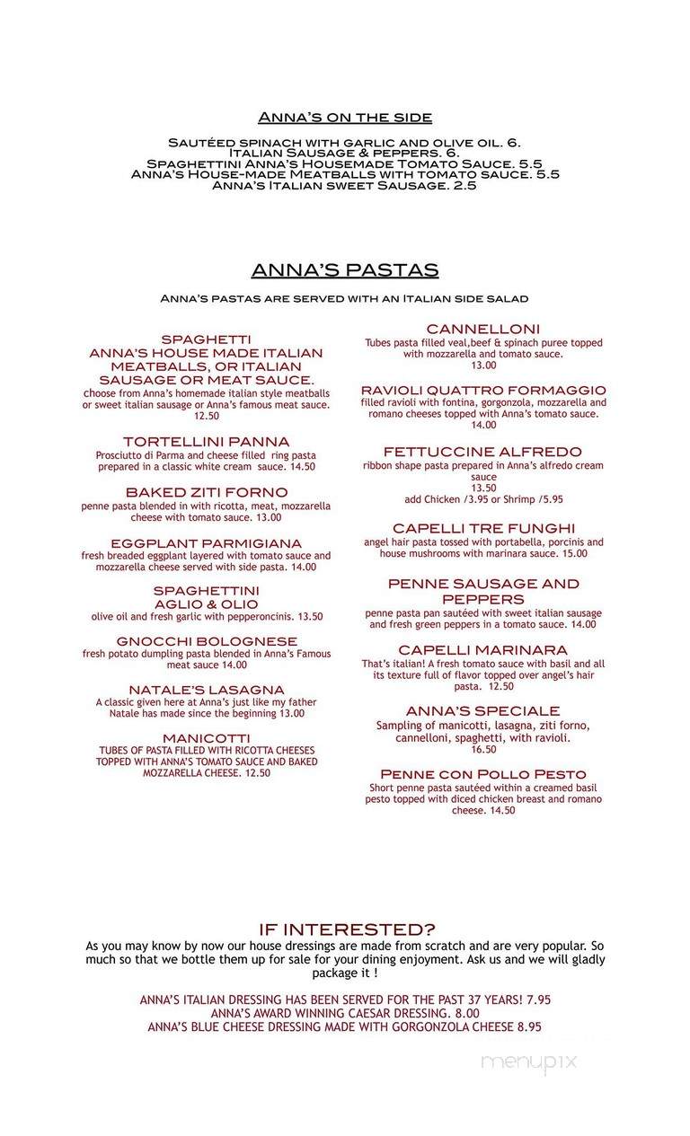 Anna's Ristorante Pasta Vino - Smithfield, VA