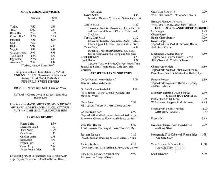 Captain Galley - Williamsburg, VA menu_pic