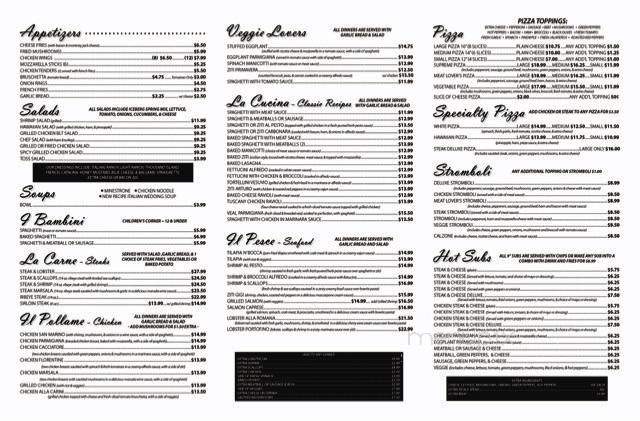 Carini's Italian Restaurant - Richmond, VA menu_pic