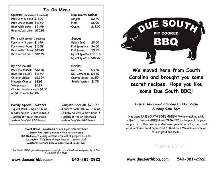 Due South BBQ - Christiansburg, VA