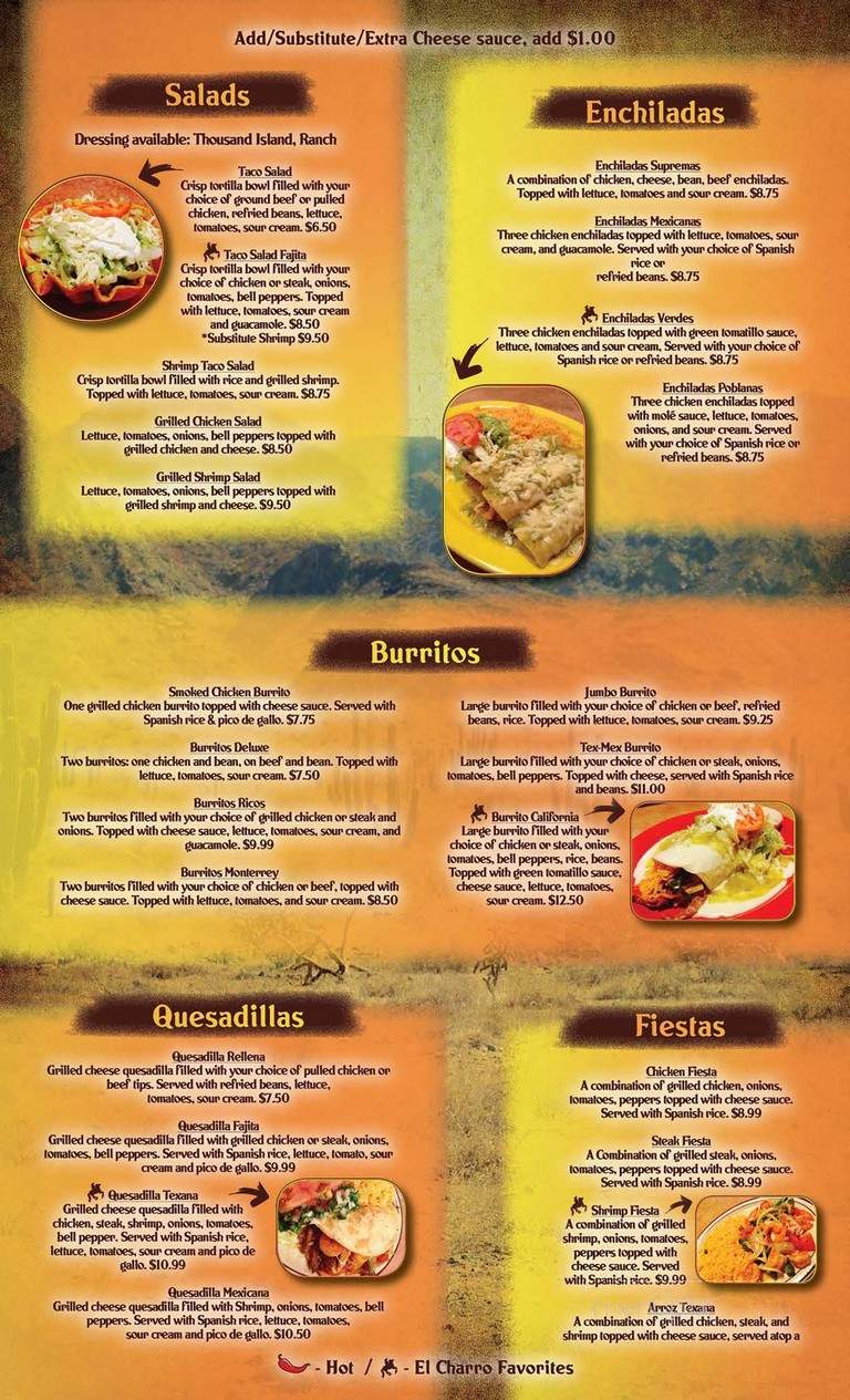 El Charro Mexican Grill - Radford, VA menu_pic
