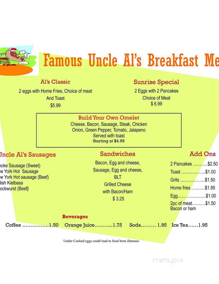 Famous Uncle Al's - Norfolk, VA menu_pic
