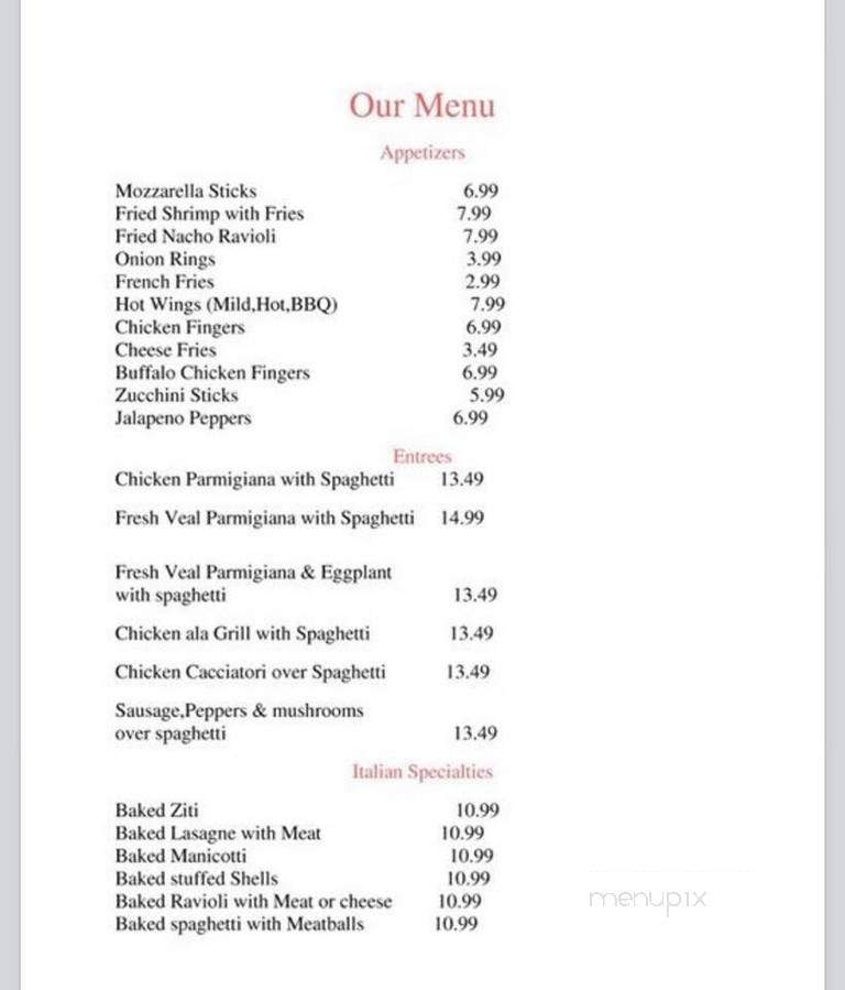 Frank's Pizza - Chesapeake, VA menu_pic