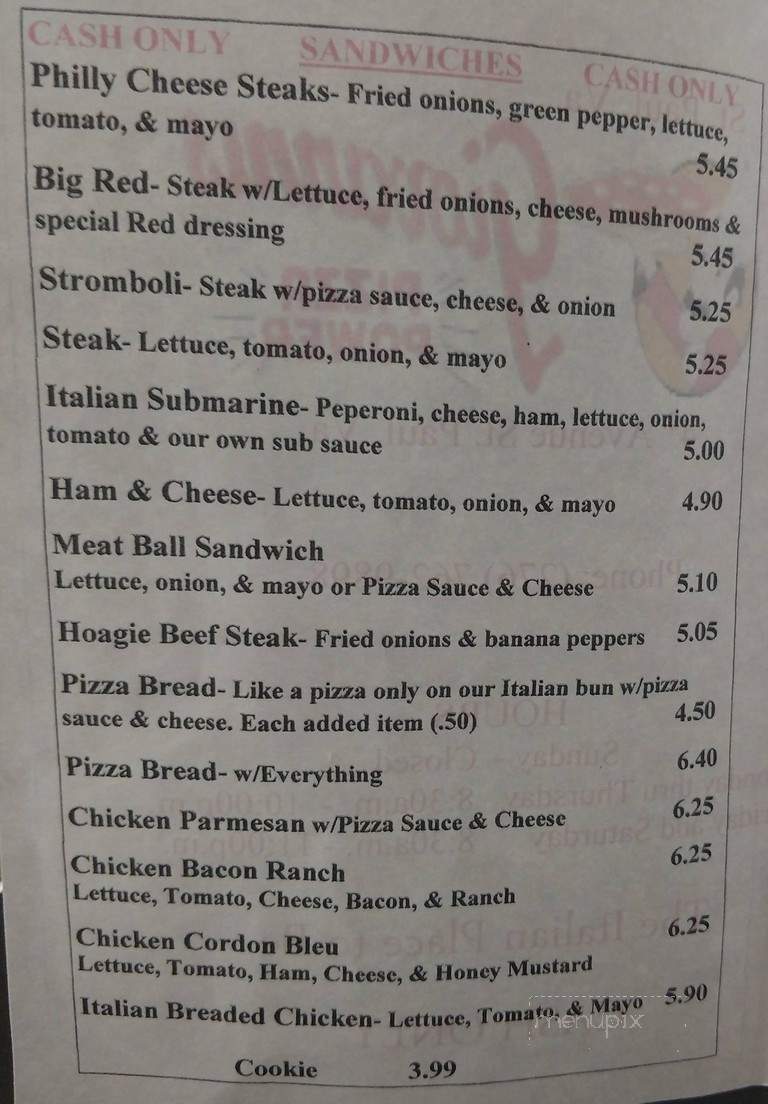 Giovanni's Pizza - Saint Paul, VA menu_pic