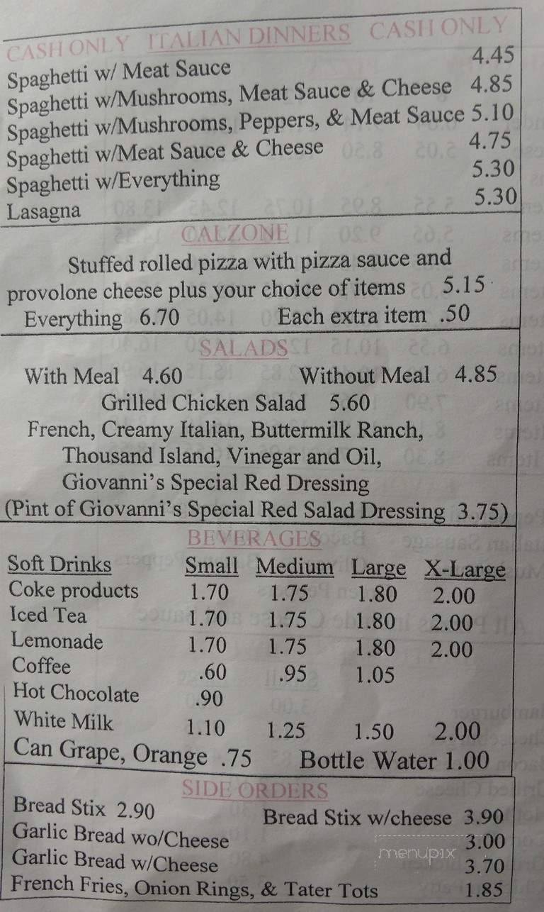 Giovanni's Pizza - Saint Paul, VA menu_pic