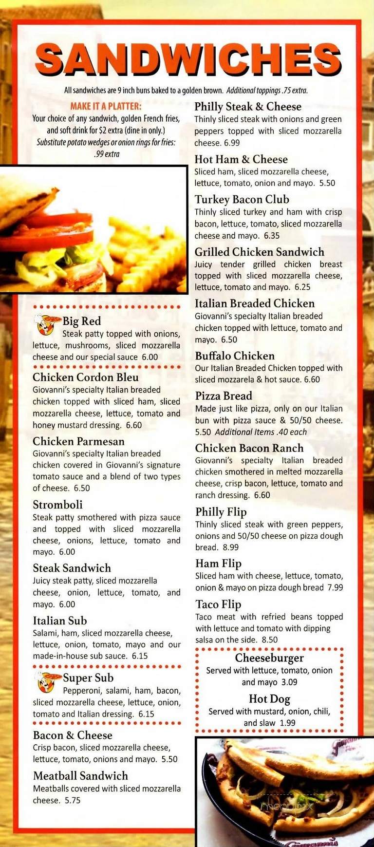 Giovanni's Pizza - Virginia Beach, VA menu_pic