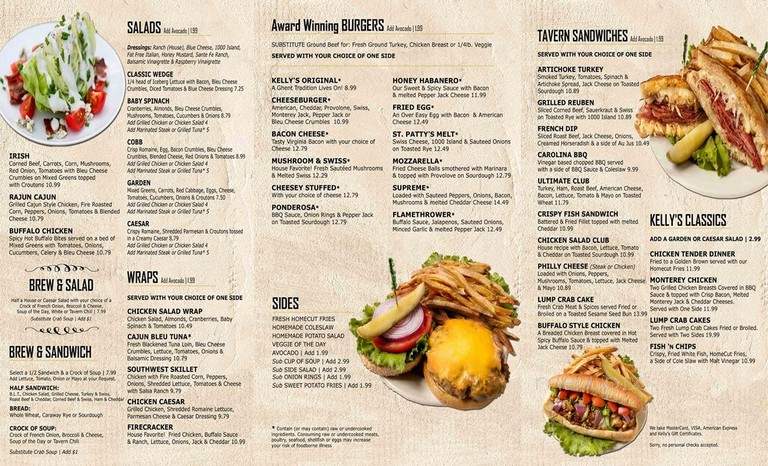 Kellystavern - Norfolk, VA menu_pic