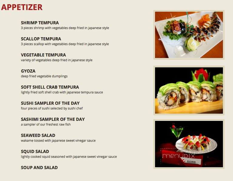 Kobe III - Leesburg, VA menu_pic