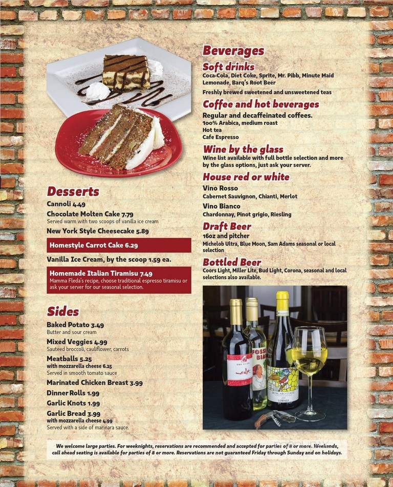 Mamma Mia Pizza Pasta & Subs - Shenandoah, VA menu_pic