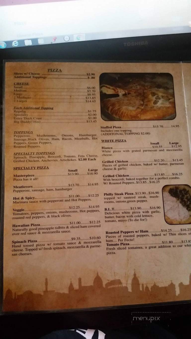 Mona Lisa's Pizza - Norfolk, VA menu_pic