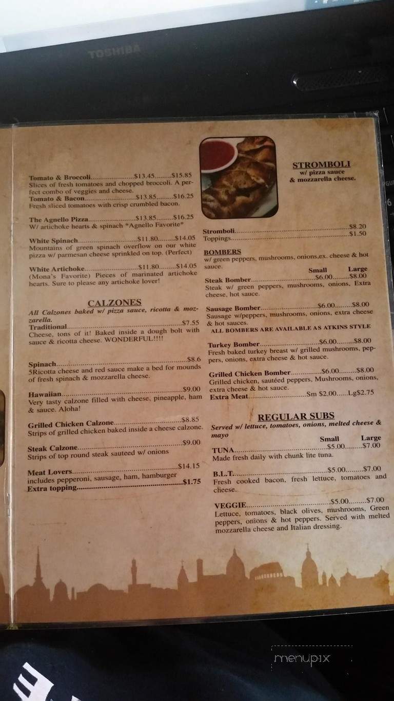 Mona Lisa's Pizza - Norfolk, VA menu_pic