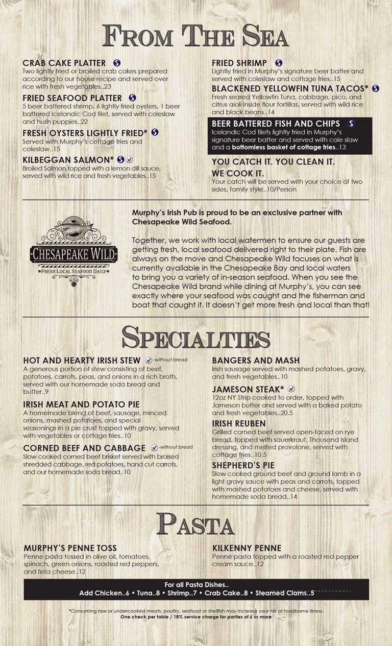 Murphy's Of Virginia Beach - Virginia Beach, VA menu_pic
