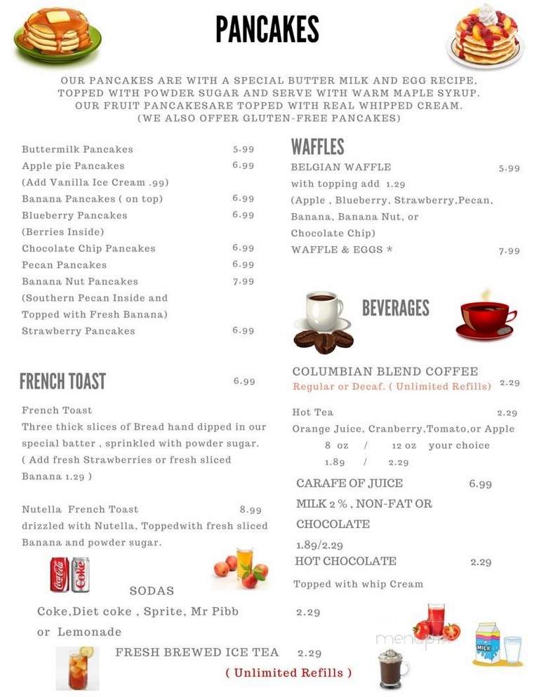 National Pancake House - Williamsburg, VA menu_pic
