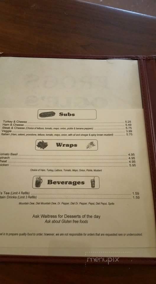 Ogles - Independence, VA menu_pic