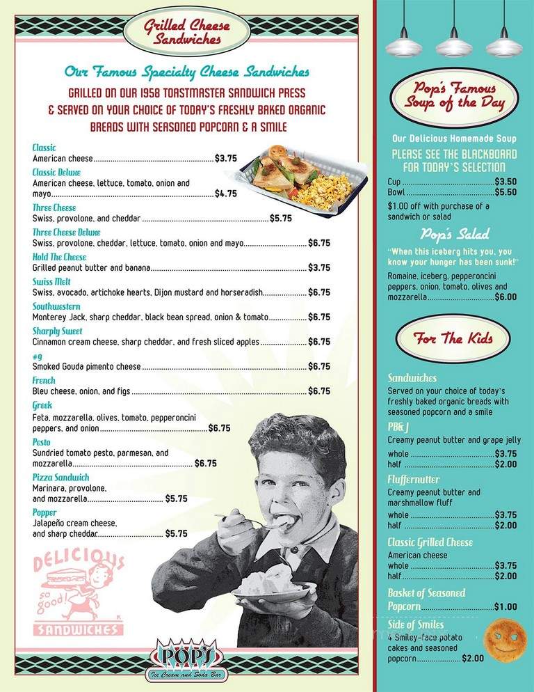 Pop's Ice Cream & Soda Bar - Roanoke, VA menu_pic