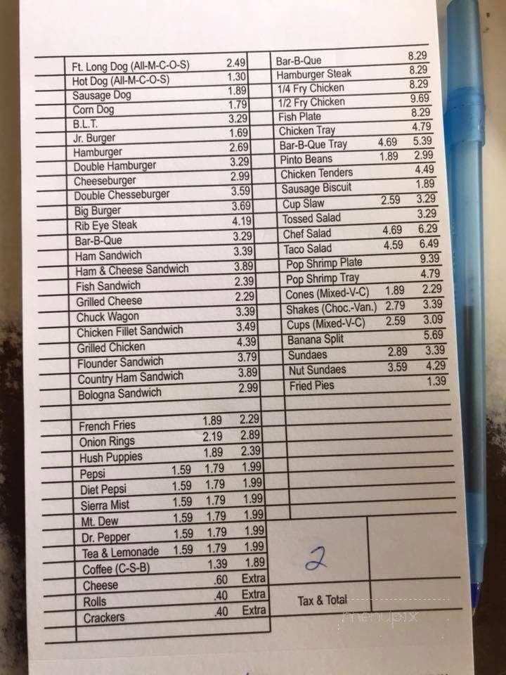 Ridgeway Drive In - Ridgeway, VA menu_pic