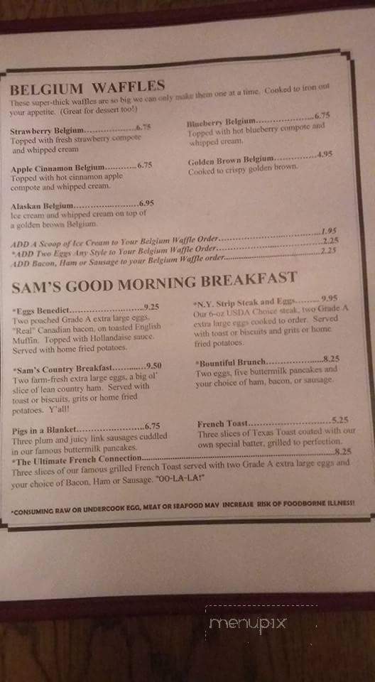 Sam's Kitchen - Charlottesville, VA menu_pic