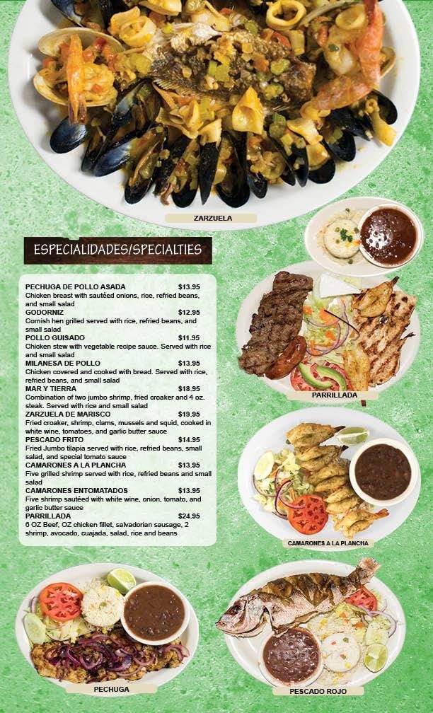 Sarita's Restaurant - Falls Church, VA menu_pic