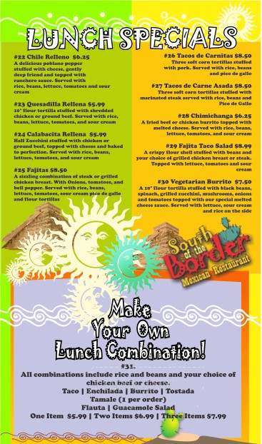 South Of The Border Mexican - Williamsburg, VA menu_pic