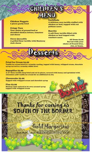 South Of The Border Mexican - Williamsburg, VA menu_pic