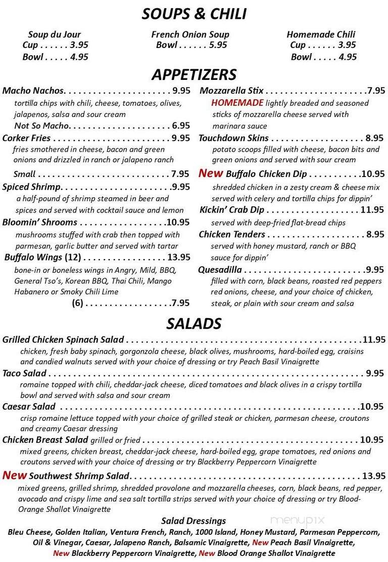 Menu of Spring House Tavern in Woodstock, VA 22664