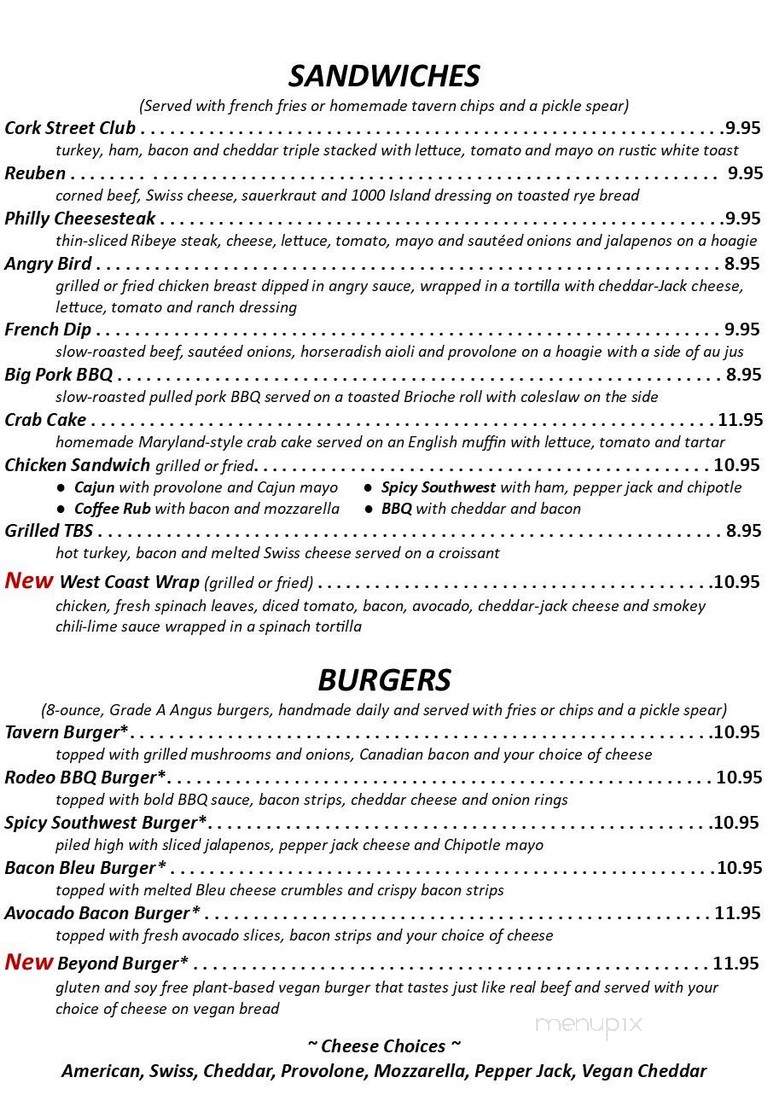 Spring House Tavern - Woodstock, VA menu_pic