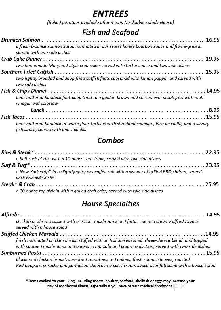 Spring House Tavern - Woodstock, VA menu_pic