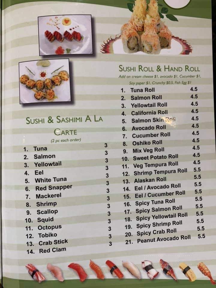 Tokyo Japanese Steak House - Bristol, VA menu_pic