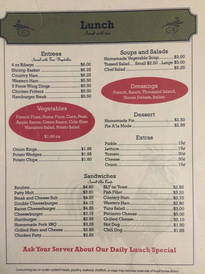 Town & Country Restaurant - Broadway, VA menu_pic