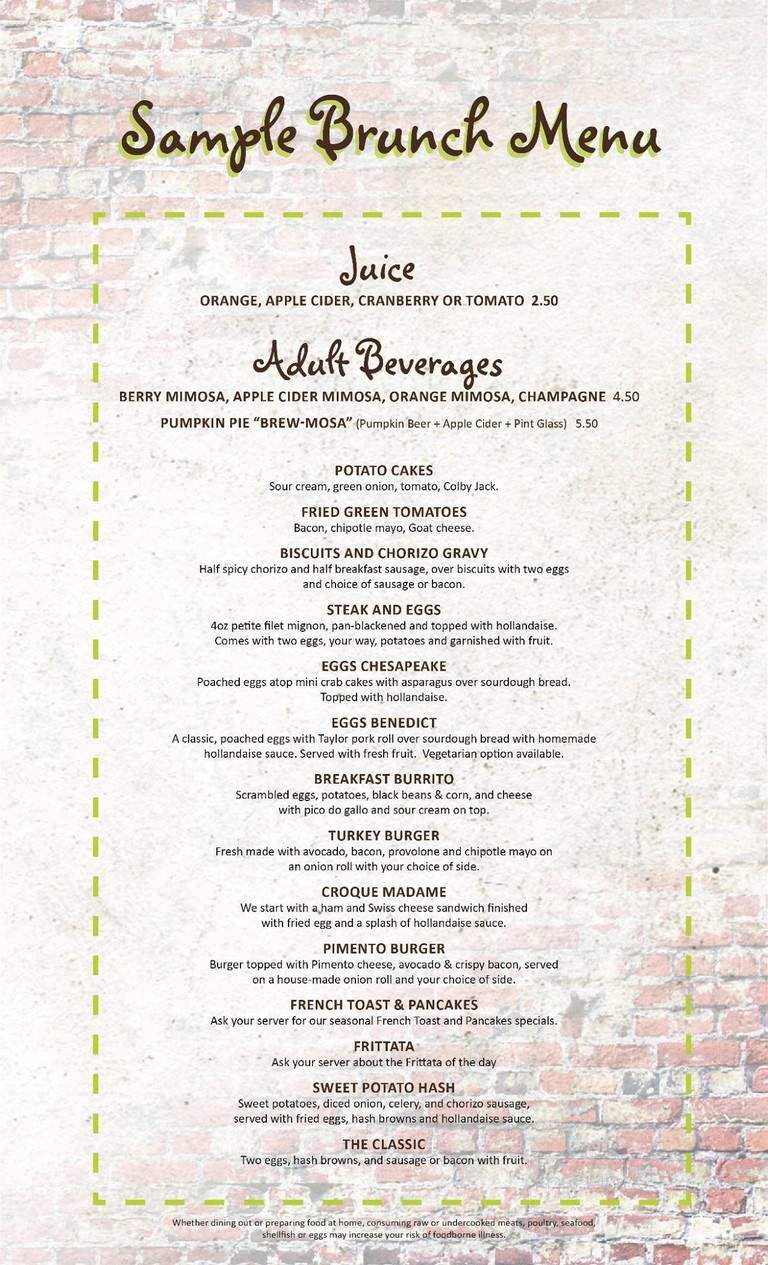 Wildflour Cafe - Roanoke, VA menu_pic