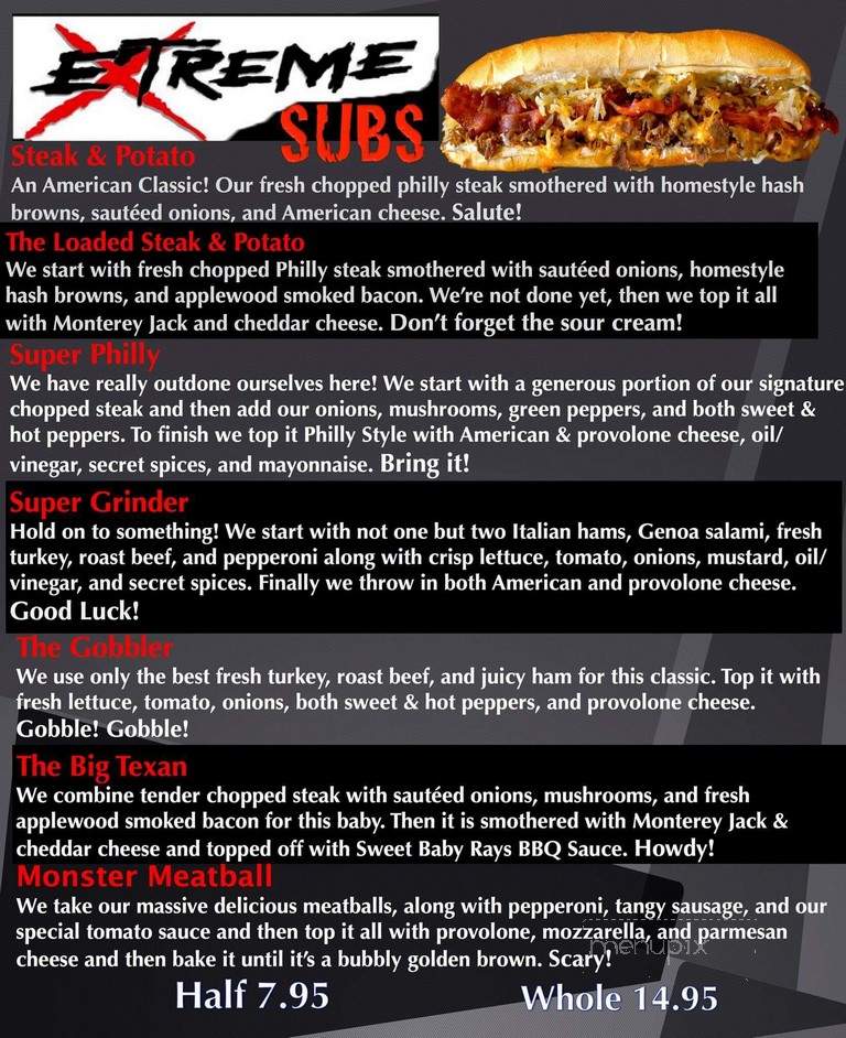 Zero's Subs - Virginia Beach, VA menu_pic